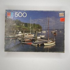 VTG MB Croxley 500 Piece 19 7/8x 13 7/8 Puzzle Rockport Maine SEALED Made In USA