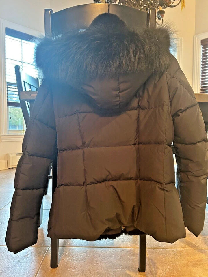 Blue Duck Black Mixed Media Fur and Down Feather Coat - Image 2 of 4