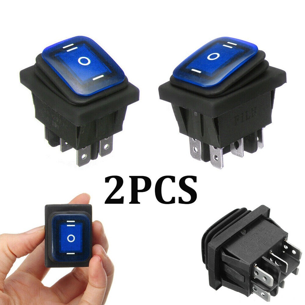 Supplies Rocker Switch 16A 250V AC 2PCS 3 Position Boat Car Electrical