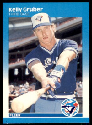 1987 Fleer Glossy Kelly Gruber . Toronto Blue Jays #227
