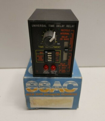 NEW OLD STOCK! SSAC 10A 19-264V UNIVERSAL TIME DELAY RELAY TRU2