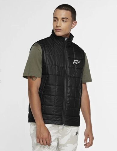 Nike Sportswear Zip Vest Gilet Black DV2929-010 Size S &amp; XXL | eBay