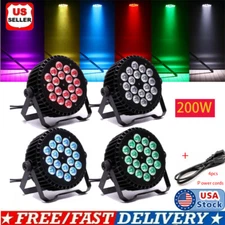 4X 270W RGBW 18LED Par Can DMX Stage Lights Party Disco Show KTV DJ Lighting US