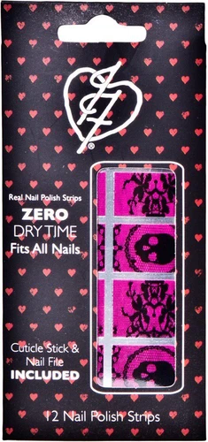 Iron Fist Lacy Days Pink Nail Polish Strips, Art, Stickers Skull Halloween
