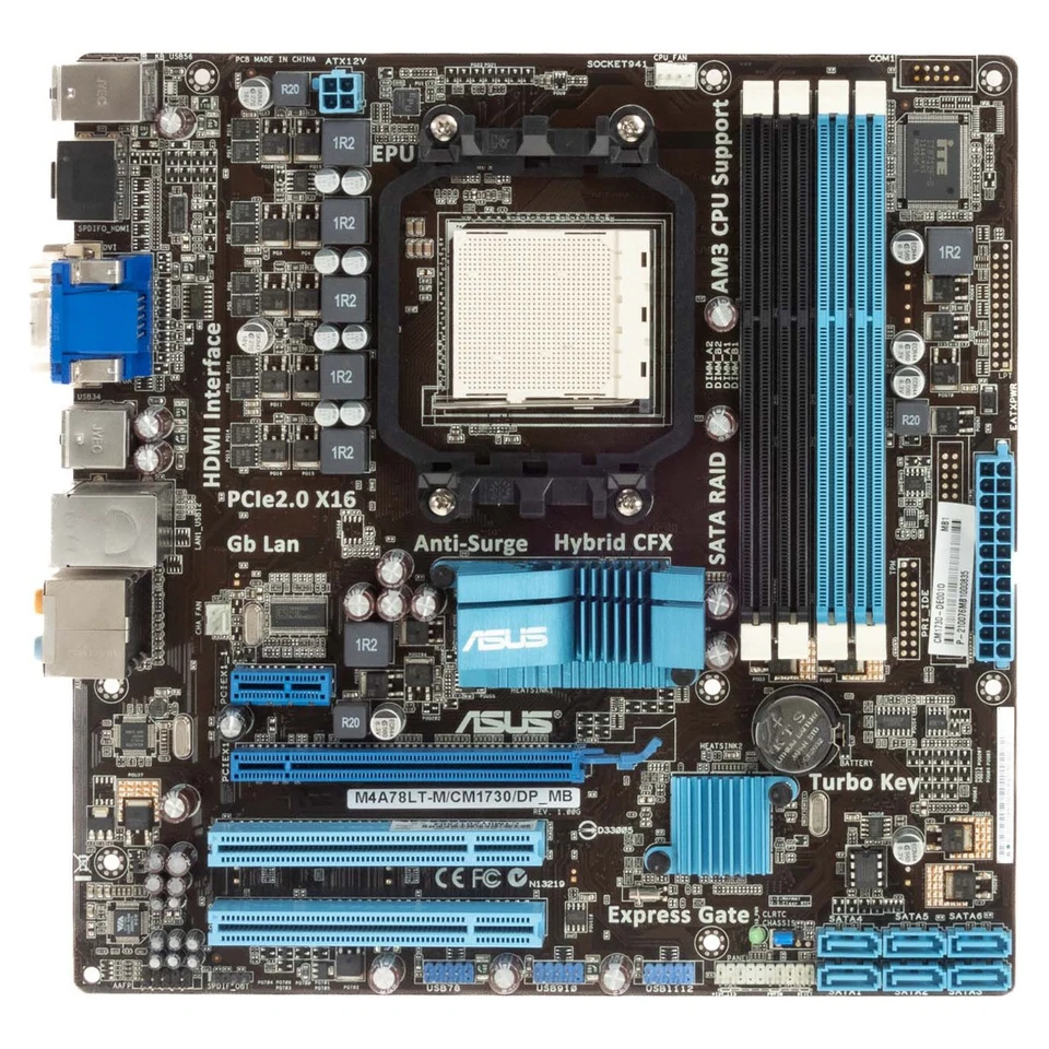 Placa Base ASUS M4A78LT-M/CM1730/DP_MB SOCKET AM3 DDR3 PCIe PCI mATX - Imagen 2 de 2
