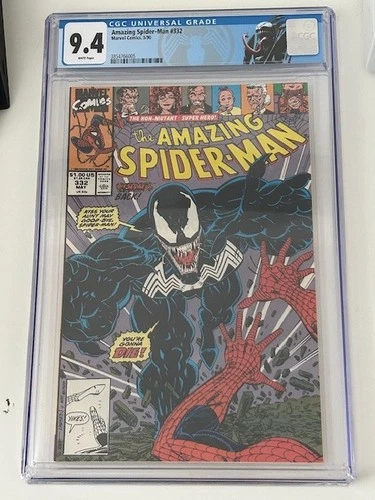 Amazing Spider-Man #332 Marvel 1990 CGC 9.4 Venom Erik Larsen Custom Label!!