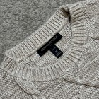 Banana Republic Sweater Mens Medium Beige/tan Cable Knit Cotton Wool Pullover — photo 3