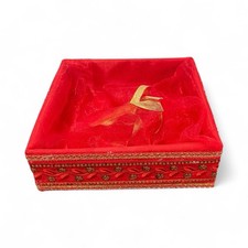 Red Net Gift  Square Hamper Basket,Wedding Tray,Henna Tray,Asian wedding 16-30
