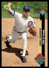 Greg Maddux 1993 Upper Deck #488 Chicago Cubs FREE SHIPPING AutographDen