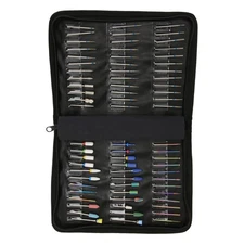 Nail Bit Storage Bag,Large Capacity Dustproof Nails Bit Set Bag,Portable Mult...