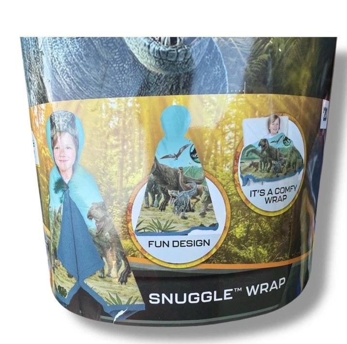 Jurassic World Blanket Snuggle Wrap Kids 31x55” Dinosaur New With Tags - Image 4 of 4