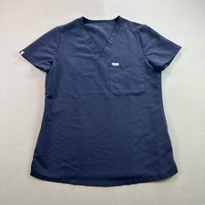 FIGS Scrub Shirt Womens XS Navy Blue Technical Collection V-Neck Nurse Medical