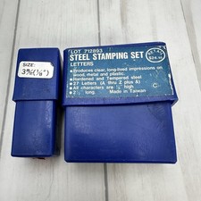 Vintage 36 pc Steel Stamping Set Punch Letters  Number Set 1/8" 3mm