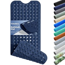 Bath Tub Shower Mat Extra Long 16 x 40 Inches, Non Slip Bathtub Mat with Drain