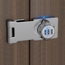 Bi-Fold Door Lock Closet 3-Digit Anti-Pry Keyless Combination Hasp Silver 4.5 In