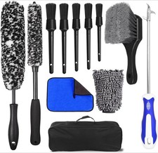 12-Piece Wheel Cleaning Brush Set for Wheel and Tire Cleaning
