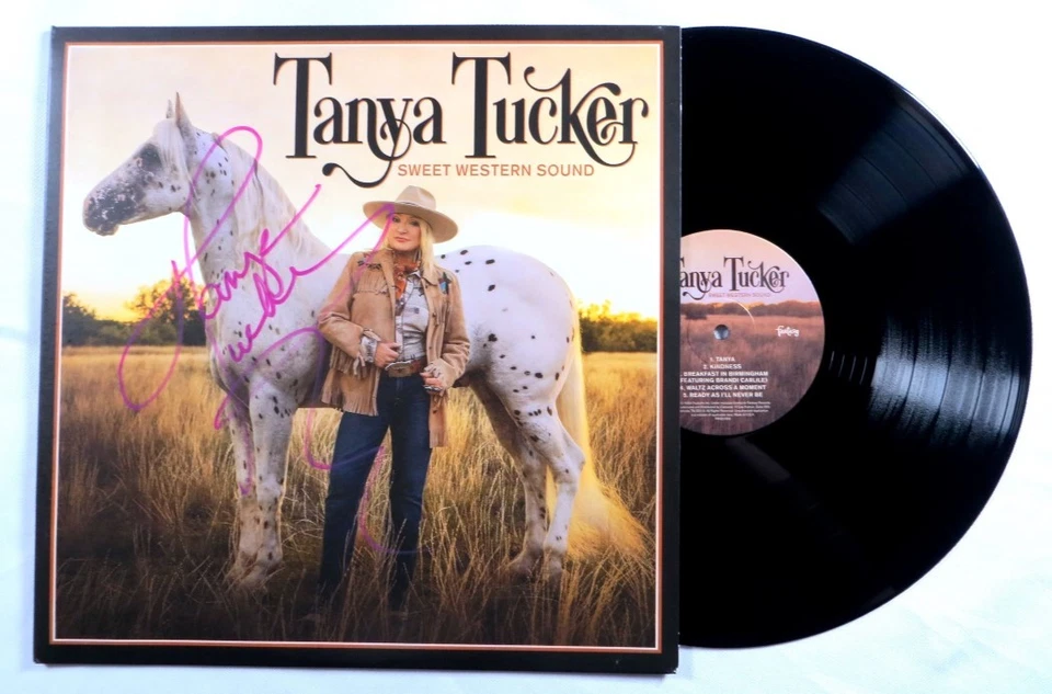Tanya Tucker Signed Autographed Record Album Cover Sweet Western Sound Pink JSA