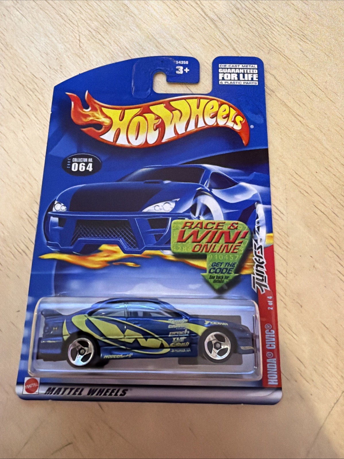 2002 HOT WHEELS - Mainline - Tuners Honda Civic - Blue