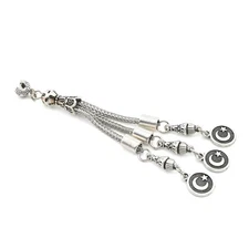 Metal tassel for Tasbih, accessories to prayer Beads, part to misbaha 720374