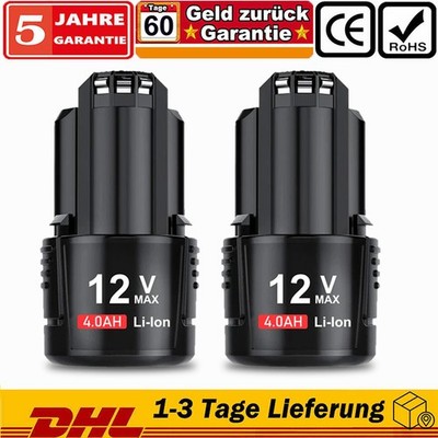 2 Stück 4000mAh Akku für Bosch GB-A BAT412 BAT411 Li-ion GSR GDR 10.8V/12V ACCU