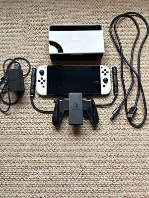 Nintendo Switch OLED Model 64GB White Joy-Con Console w/ Dock HDMI & Charger