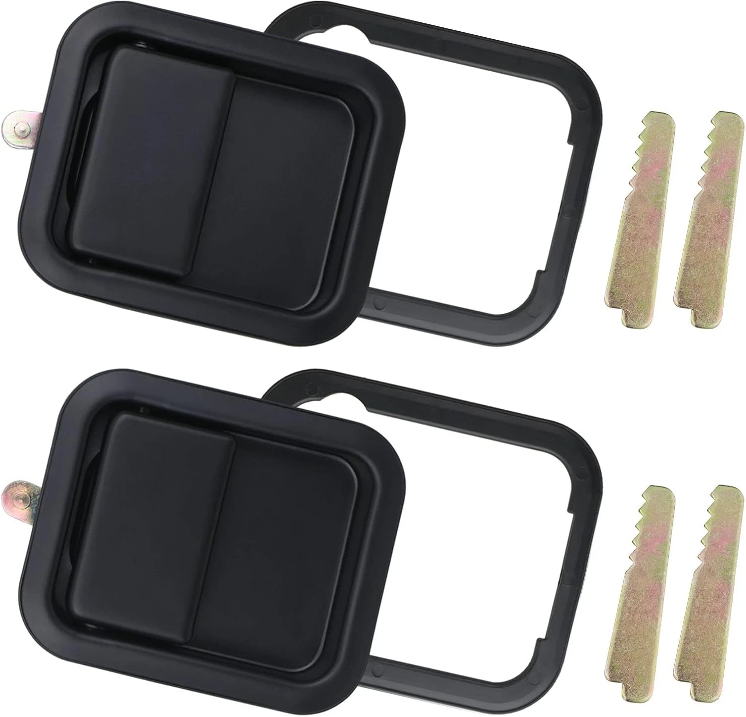 Exterior Door Handles W/Keepers Compatible with Jeep Wrangler YJ TJ Wi