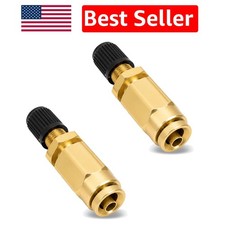 Air Suspension Schrader Valve Set - 2x 200 Psi Brass Valves For Easy Connection Air Suspension Schrader Valve Set - 2x 200 Psi Brass Valves For Easy Connection