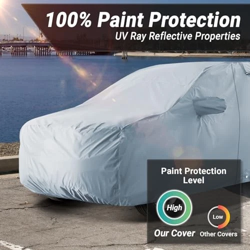 For 1978-1996 Ford Bronco Waterproof Car Cover All Weather 6 Layers with Zipper - Image 3 of 4