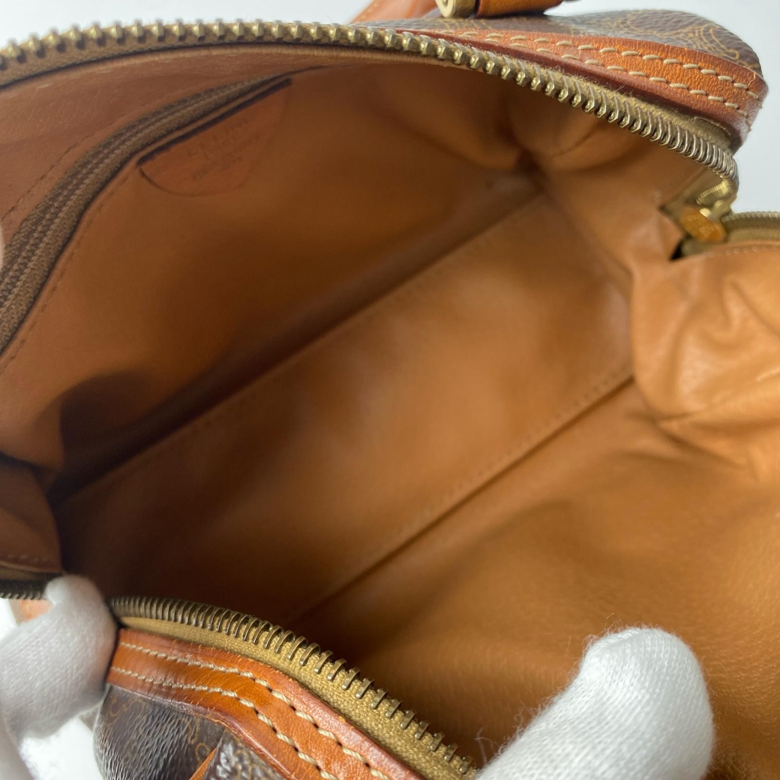 Celine Macadam Pattern Brown PVC Mini Boston Bag … - image 7