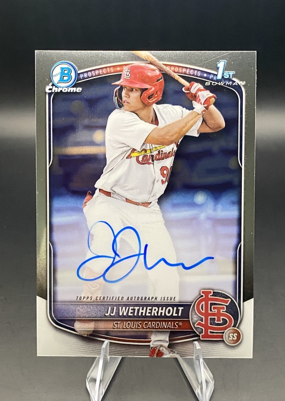 JJ WETHERHOLT - 2025 Bowman Chrome 1st Bowman Auto Cardinals #CPA-JW