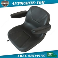 New For Kubota Zero Turn Mower With Armrests Replacement Mower Seat Black