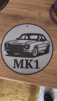 Ford Escort mk1 Wandbild 3D gedruckt, perfektes Geschenk für Ford Liebhaber.