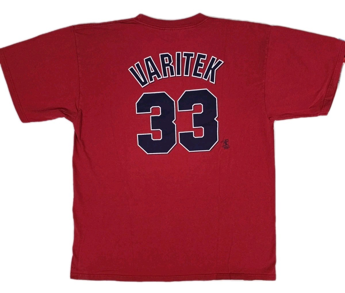Majestic Red Sox Varitek 33 ユニフォーム Majestic JASON VARITEK #33 Boston Red Sox Graphic T-Shirt Red Y2K