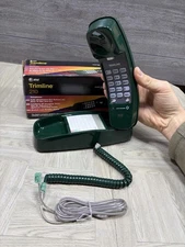 Vtg AT&T Trimline 210 Phone Touch Tone Push Button Green Telephone New Old Stock