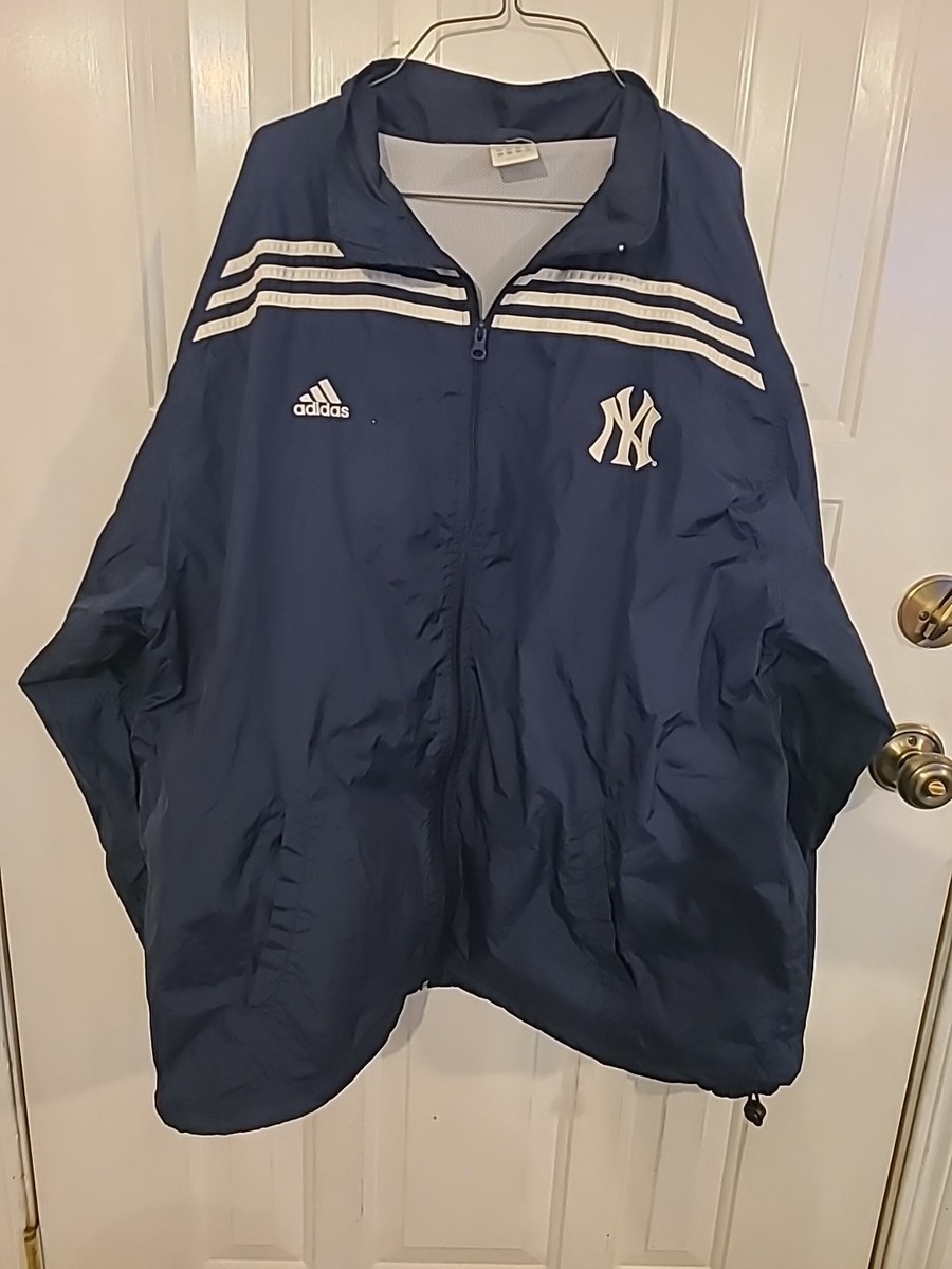 半額セール！MLB UNDENIA WINDBREAKER（ＮＹヤンキース３XL Adidas New York NY Yankees Windbreaker Men's 2XL Full Zip Baseball