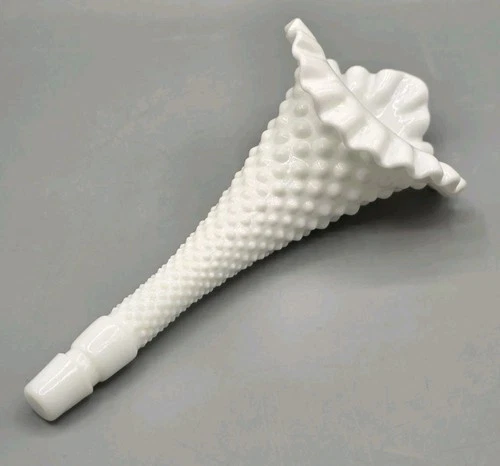 Fenton Hobnail White Milk Glass 8.5" Epergne Replacement Horn