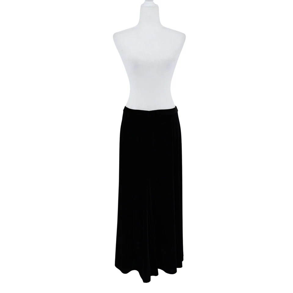 Margaret M Black Velvet Maxi Skirt Size 12 Long Full Length Skirt Evening / Goth - Image 3 of 4