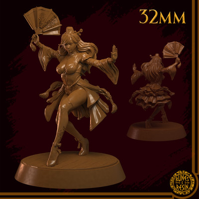 Dungeons & Dragons Spielbare Figur weiblicher Mensch Shanzu - Schurke, Tänzerin