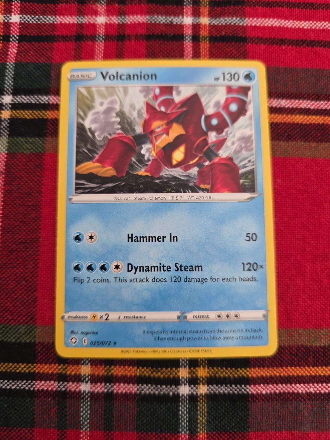 Volcanion 25/72 Shining Fates Regular Rare Pokemon Card TCG Pokémon 025/072 V558
