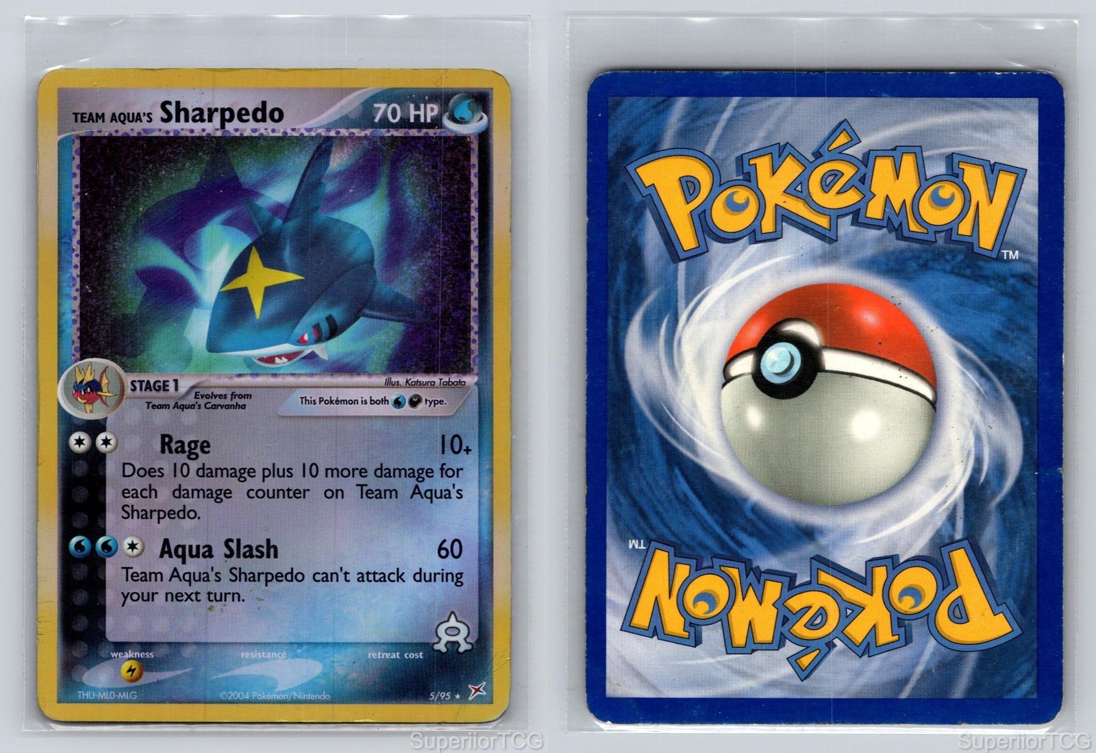 Team Aqua's Sharpedo 5/95 Rare Team Magma vs Team Aqua Pokemon Reverse Holo MP