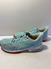 Mizuno Women's Wave Exceed Tour 5 AC Tennis Shoes in Light Blue/Red/White Sz 9