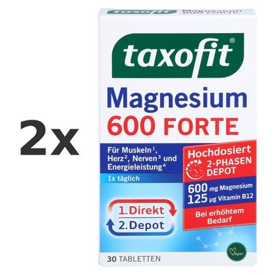 2x Taxofit Magnesium 600 Forte Depot Tabletten 30 St - PZN 10793160
