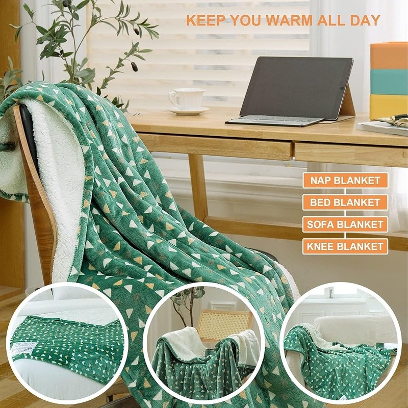 Electric Heated Blanket Throw Fast Heating 4 Heat Levels Auto Off Protection New