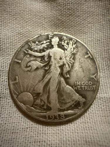 1938-D Walking Liberty Half Dollar | 90% Silver | VG/Fine | Semi-Key Date