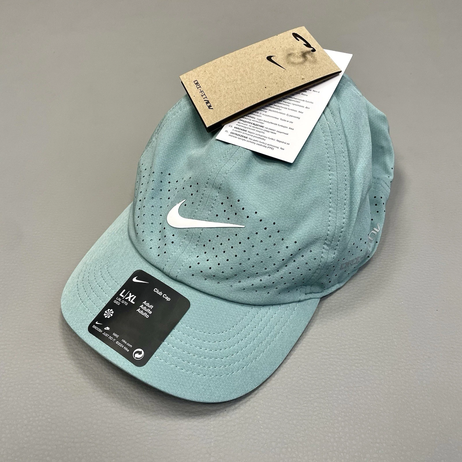 Nike Dri-Fit ADV Club Unstructured Tennis Sport Cap - L/XL Adjustable FB5598-017