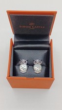 SIMON CARTER Cufflinks Owl Whimsical animal luxury design Brass/enamel detailing
