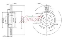 Xenergy Kit 2 Vorderachse Bremsscheiben FüR Alfa Romeo Fiat Lancia