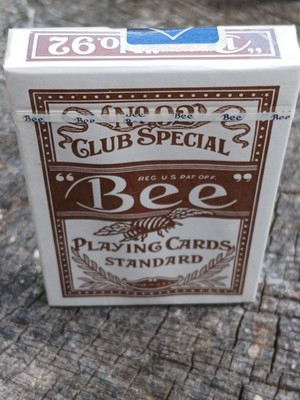 Brown Bee Playing Cards No. 92 club Special Sealed Golden Spike Casino Nevada