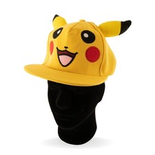 Pok mon Pikachu Yellow Hat with 3D Ears Adjustable Anime Baseball Cap Adult
