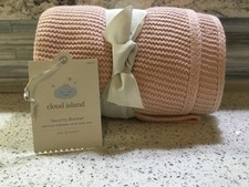 Cloud Island Knit Baby Blanket 40  x 30  Pink - Soft  Snuggly Gift 